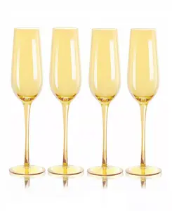 Фужеры для шампанского «Карнавал», набор из 4 шт. Qualia Glass, amber