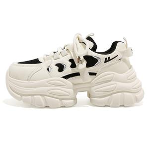 WARRIOR Износостойкие дышащие легкие массивные низкие кроссовки женские бежево-черные, цвет Beige Black