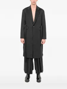 Пальто с поясом Setchu, черный