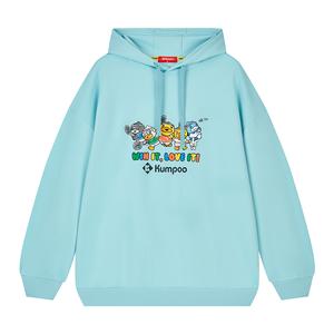 KUMPOO Унисекс-худи синего цвета