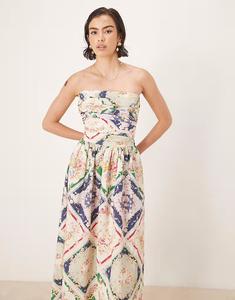 Платье-бандо Felicity с абстрактным цветочным принтом от Nobody's Child и принтом в виде шарфа в стиле бохо
