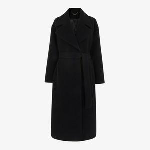 Шерстяное пальто Lorna с завязкой на талии Whistles, черный