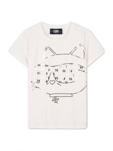 Футболка обычного кроя Z30447 S Karl Lagerfeld Kids, экрю