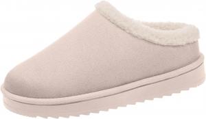 Женские зимние тапочки без шнурков для улицы и дома 2 в 1 с пушистой подошвой и противоскользящей мягкой подошвой для спальни Ctreela, White - Ot23