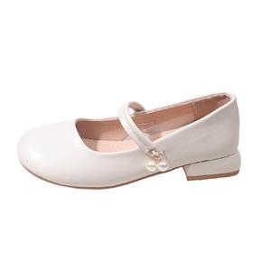 Alxnan Женские туфли Мэри Джейн на массивном каблуке экрю, цвет Ecru