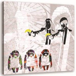 Фреска Feeby Banksy Pulp Fiction Straße, серый