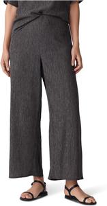 Брюки Eileen Fisher Woven Plisse Ankle Wide Pant, Rye