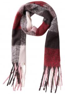 Шарф STREET ONE Madras, серый/красный
