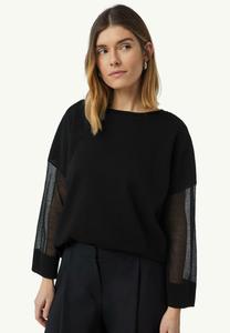 Джемпер comma LEICHTER MIT TRANSPARENTEN ÄRMELN, Schwarz/Black