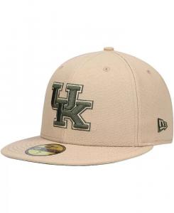 Мужская светло-коричневая кепка Kentucky Wildcats Camel & Rifle 59Fifty Fitted New Era