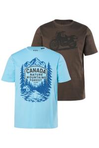 JP1880 Футболка в синем, светло-голубом