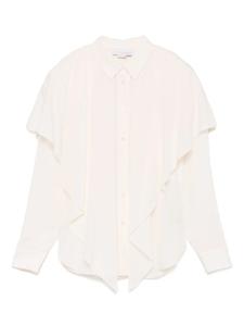 Многослойная полупрозрачная рубашка Stella McCartney, нейтральный