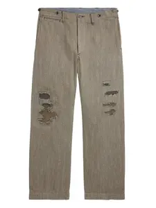 Прямые брюки с эффектом потертости Ralph Lauren RRL, серый