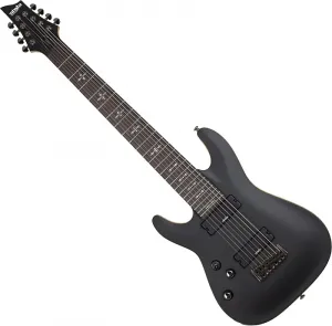 Электрогитара Schecter Demon 8 для левшей в цвете «Старый черный сатин»