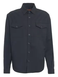 Рубашка с карманом на пуговице Cruna, синий