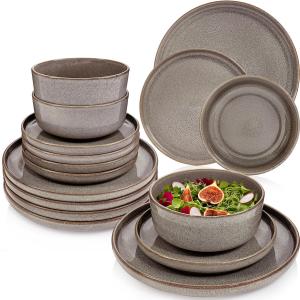 Набор посуды Cairo Graphite - 18 предметов из керамики Sänger, коричневый