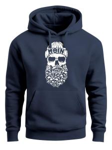 Толстовка Neverless Moin Skull, темно-синий