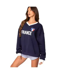 Женский оверсайз свитшот Italy Edikted, синий