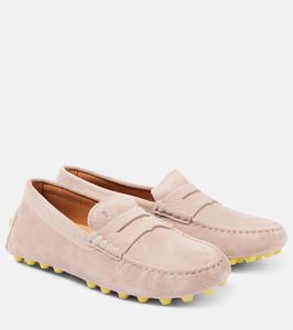Замшевые туфли для вождения Gommino Bubble Tod's, Rosa Lingerie