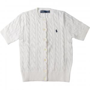 Кардиган с узором "косичка" Polo Ralph Lauren, белый