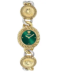 Женские часы Swiss La Greca Stud Icon с двухцветным браслетом-цепочкой 28mm Versace