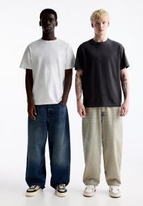 Базовая футболка 2 Pack PULL&BEAR, темно-серая