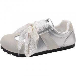 TUOPIN Женские противоскользящие износостойкие низкие скейтерские кроссовки Silver, цвет Silver