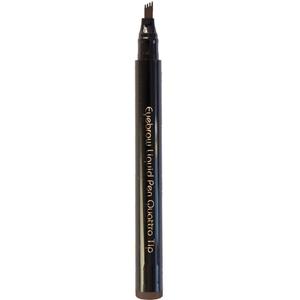 Карандаш для бровей eyebrow liquid quattro tip Christian Faye, dark brown, вес 1.3 гр.