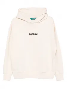 Хлопковая толстовка с капюшоном и принтом Тедди BARROW, нейтральный