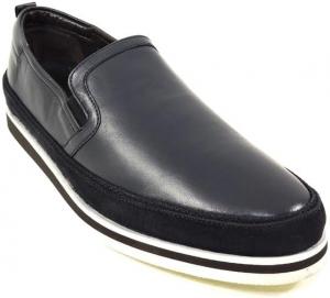 Мужские летние лоферы Baldinini из мягкой кожи темно-синего цвета для комфортной ходьбы