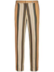 ETRO полосатые брюки прямого кроя, нейтральный