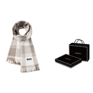 Вязаный шарф унисекс, Khaki, Houndstooth Box