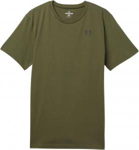 Футболка Under Armour Kids Sportstyle Left Chest Short Sleeve T Shirt, цвет Marine OD Green/Black