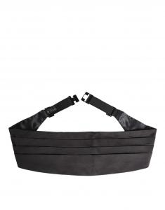 Черный мужской пояс-кушак из 100% шелка с широкой талией Dolce & Gabbana