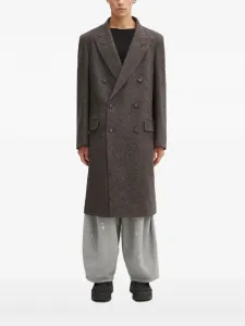 Двубортное пальто Mayfair Wales Bonner, коричневый