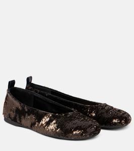 Балетки с блестками JW Anderson, Gunmetal