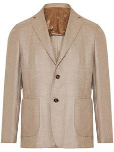 Блейзер с зазубренными лацканами Barba, нейтральный цвет