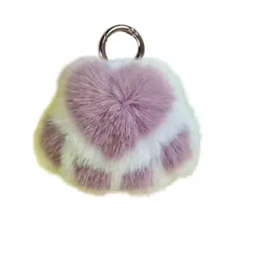 Очаровательные куклы-подвески из искусственного меха норки с коготками котенка высотой 5 см Dolls and bears dance, фиолетовый