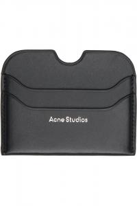 Кожаный держатель для карт Acne Studios, черный