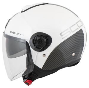 Открытый шлем Exo-City II Carbo Scorpion, белый/черный