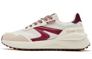 Белые 2.0 Повседневные Кроссовки Женские Низкие Тёмно-Красные QIAODAN