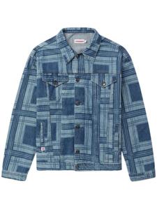 Charles Jeffrey Loverboy джинсовая куртка в клетку тартан, синий