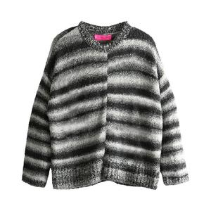 Пуловер The Elder Statesman Rover Boucle Pullover, Black Gradient