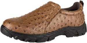 Мужские спортивные повседневные туфли Roper с имитацией кожи страуса - коричневые