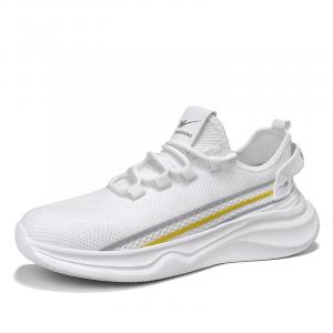 Binary Кроссовки для бега с низким верхом, амортизацией и отскоком, увеличивающие высоту, легкие, дышащие, мужские, белые