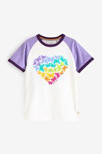 Футболка с коротким рукавом реглан, цветная, 100% хлопок Little Bird By Jools Oliver, фиолетовый