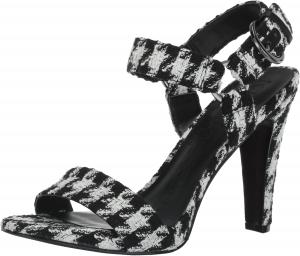 Ботинки KARL LAGERFELD womens Cieone Evening Ankle Strap Dress Heel, Black/White