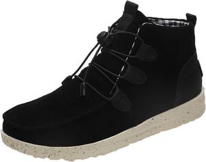 Женские спортивные кроссовки oiangi с шнуровкой, круглый носок, ретро, замшевые, однотонные, повседневные, удобные для прогулок, Black