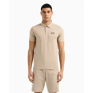 Поло с коротким рукавом EA7 EMPORIO ARMANI 8NPF14_PJVQZ, коричневый