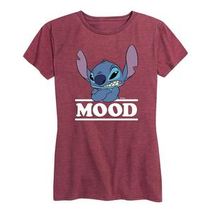 Женская футболка с рисунком Disney's Lilo & Stitch, цвет Heather Dark Red